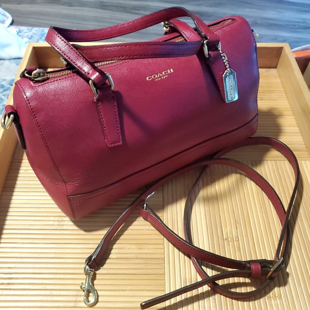 Coach Saffiano Leather Mini Satchel - Picture 2 of 16